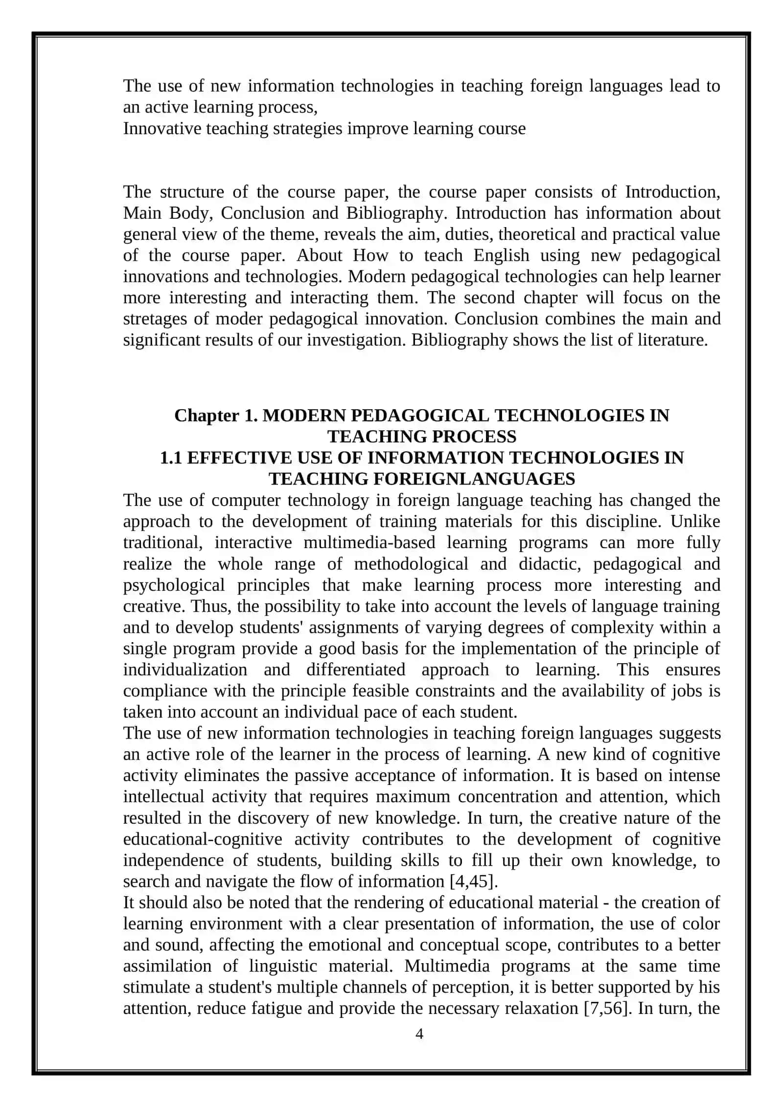 New pedagogical technologies and innovations in teaching process 4