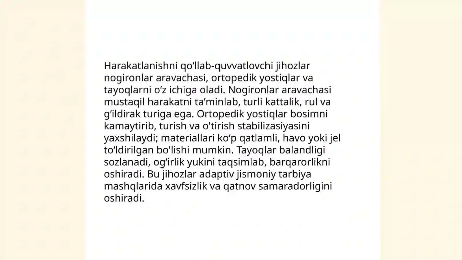 Adaptiv jismoniy tarbiyada yuklamalarning umumiy xususiyatlari va dam olishning oʻzaro bogʻliqligi 4