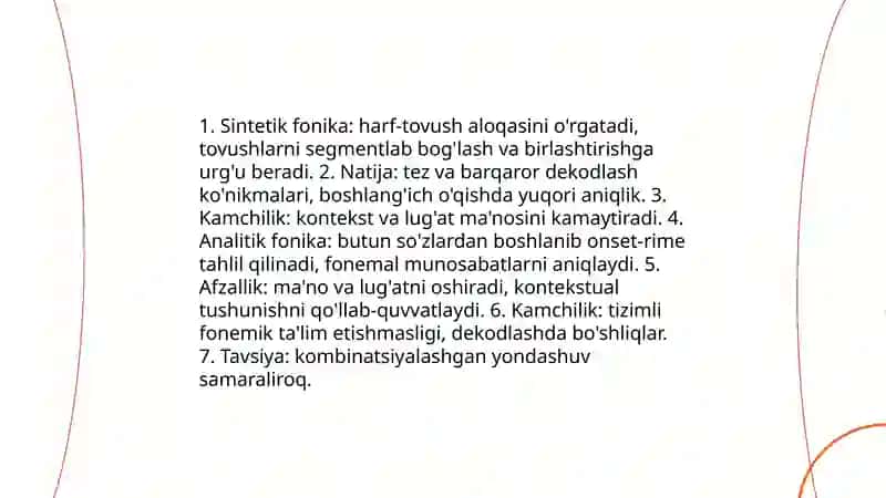Fonetika va Butun So'z Metodlarining Qiyosiy Tanqidi 4