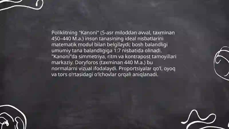 Qadimgi Yunon san'atida ideal go'zallik tasviri 4