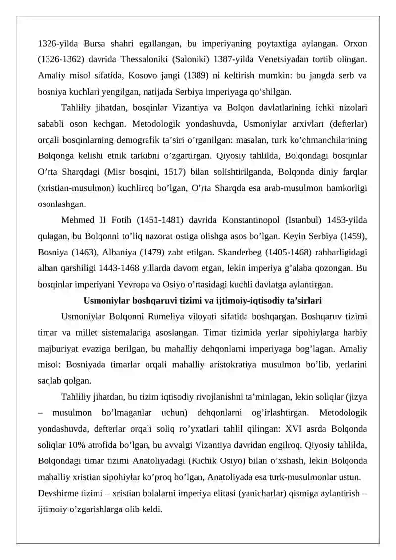 Bolqon yarim oroli xalqlari Usmoniylar imperiyasi hukmronligi davrida 4