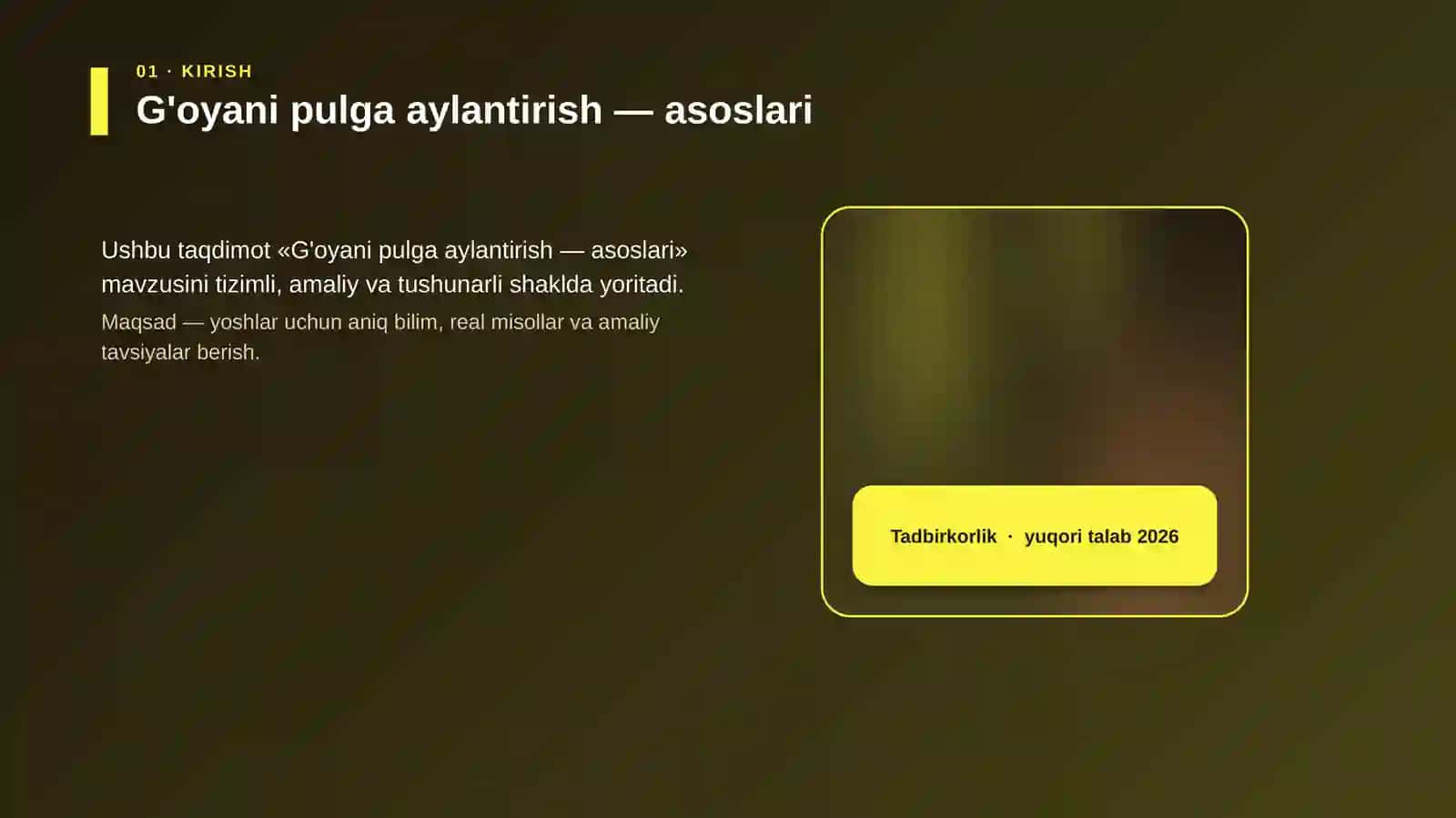 G'oyani pulga aylantirish — asoslari 4