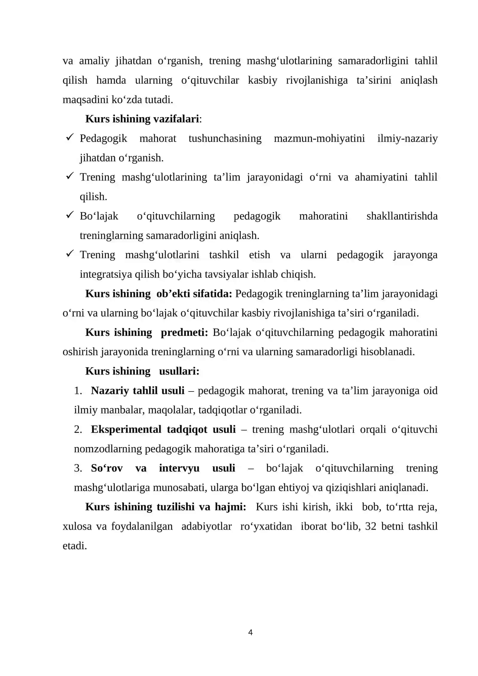 "Bo‘lajak o‘qituvchilarning pedagogik mahoratini oshirishda treninglarning ahamiyati" 4