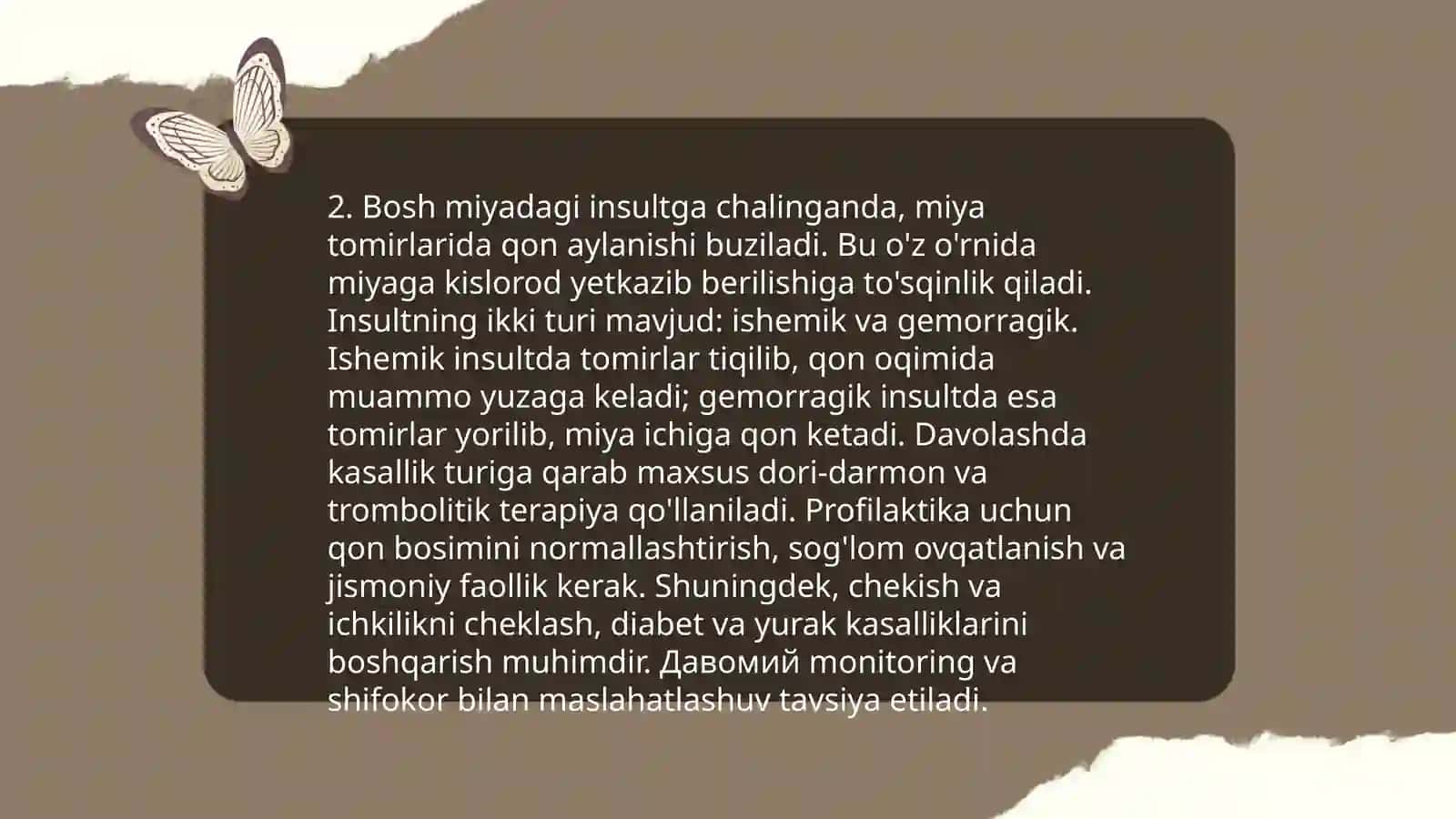 Bosh va orqa miyada qon aylanishining buzilishida hamshiralik ishi 4