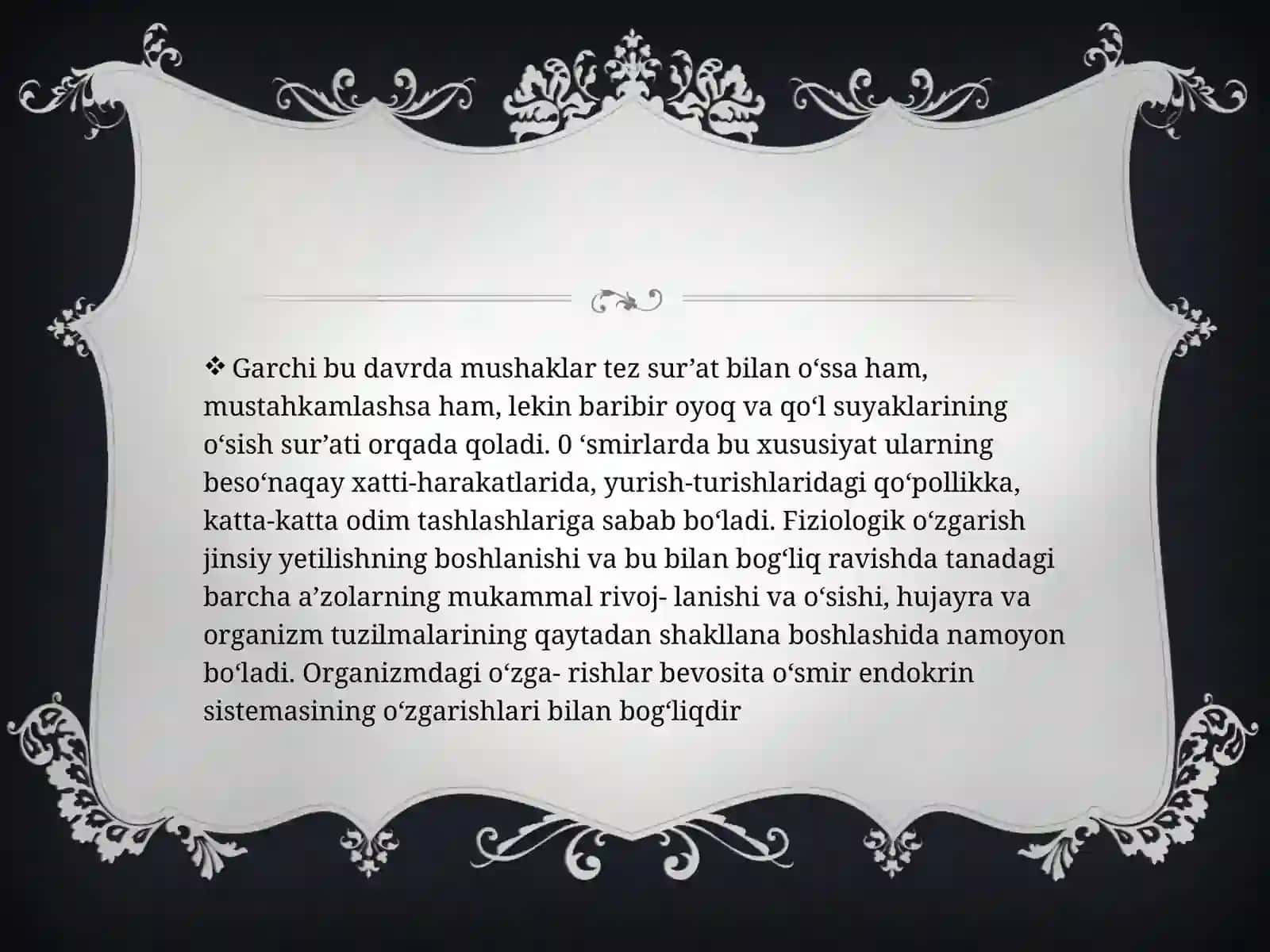 O’smirlikdavrining psixologik xususiyatlari 4