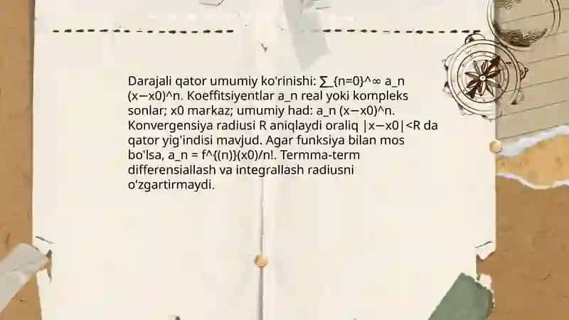 Darajali qatorlar 4