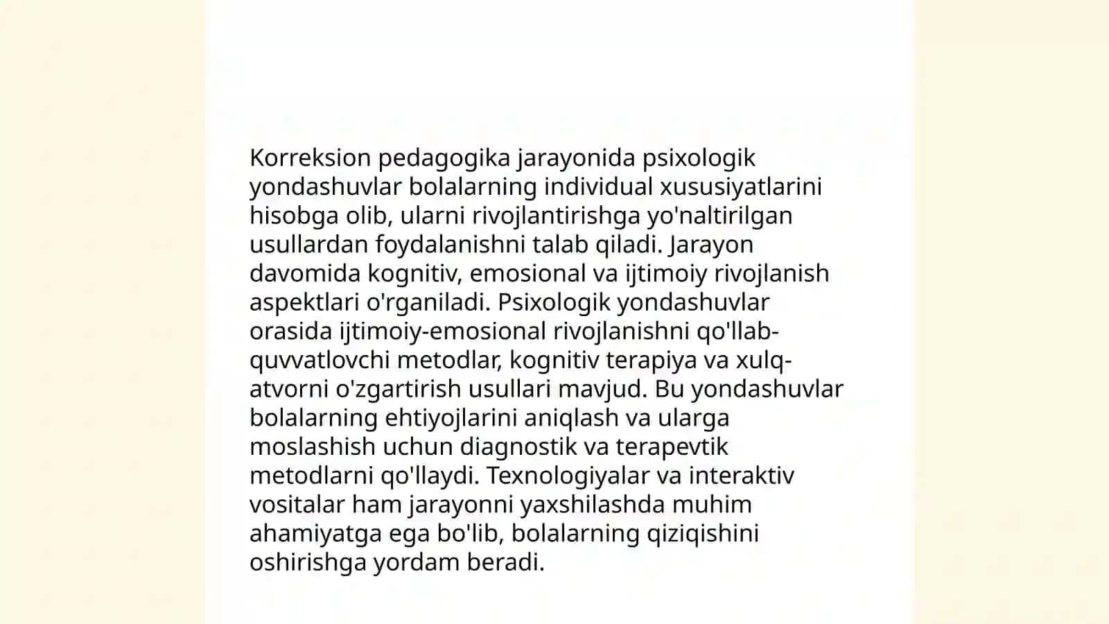 Korreksion pedagogikadan psixoterapiyadan foydalanish imkoniyatlari 4