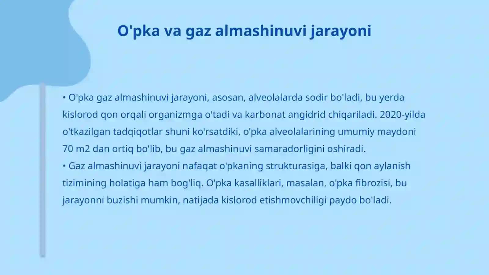 O'pkaning metabolik funksiyalari va ularning buzilishlari 4