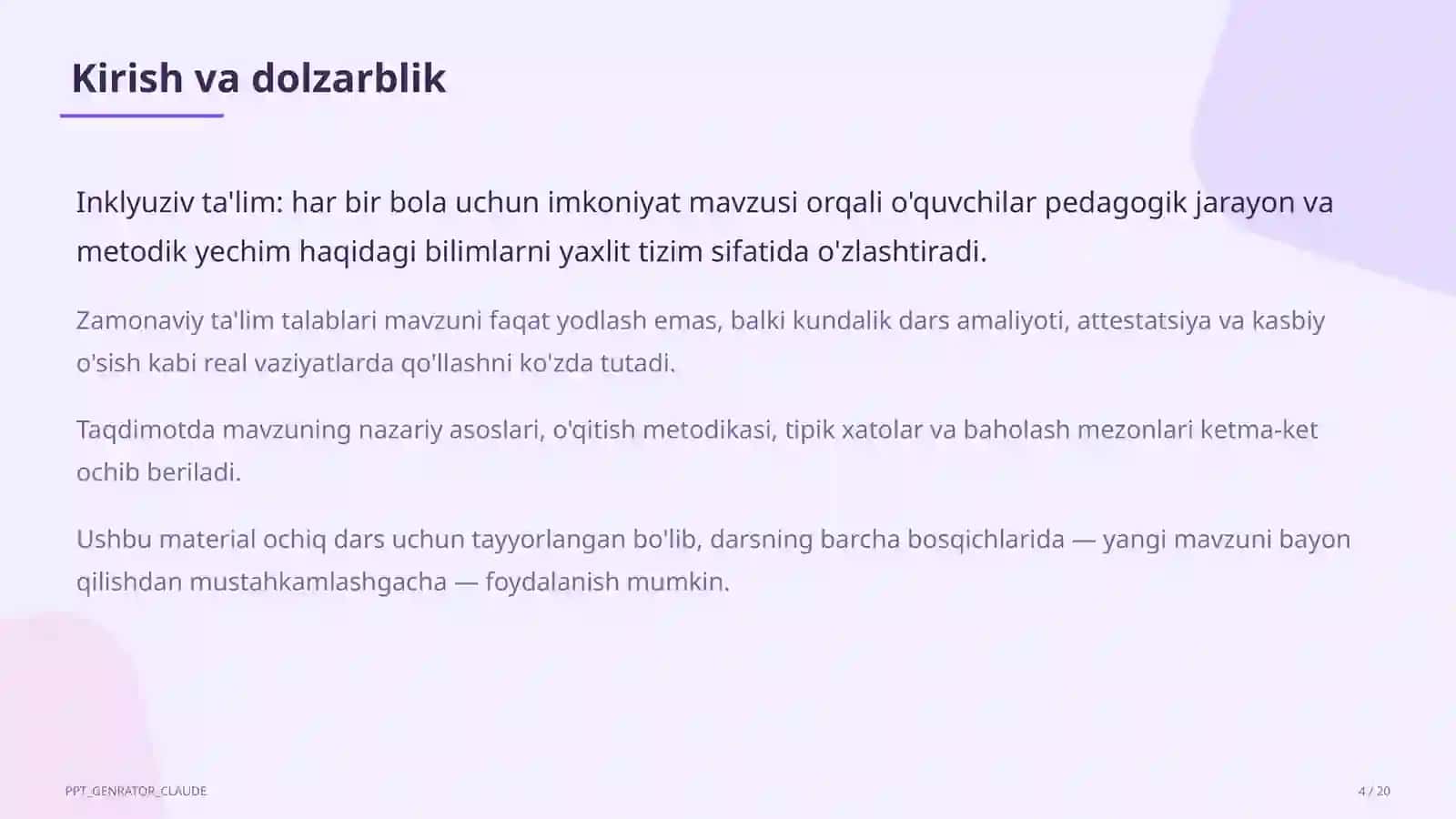 Inklyuziv ta'lim: har bir bola uchun imkoniyat 4