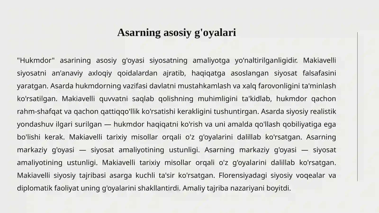 MAKIAVELLINING "HUQMDOR" ASARI 4