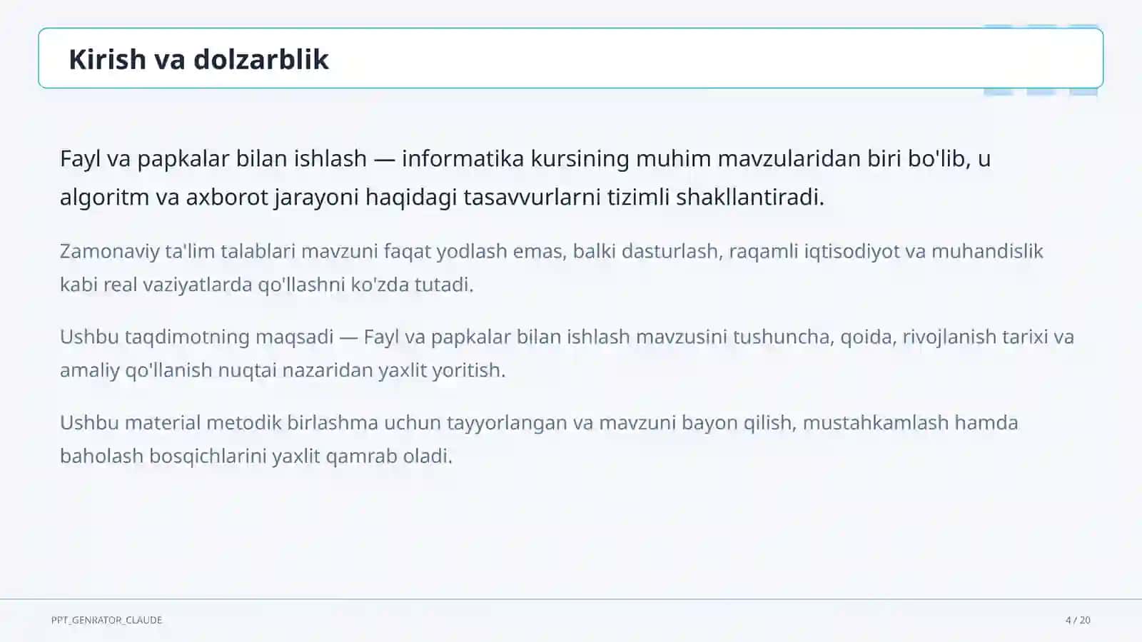 Fayl va papkalar bilan ishlash (5-sinf) 4