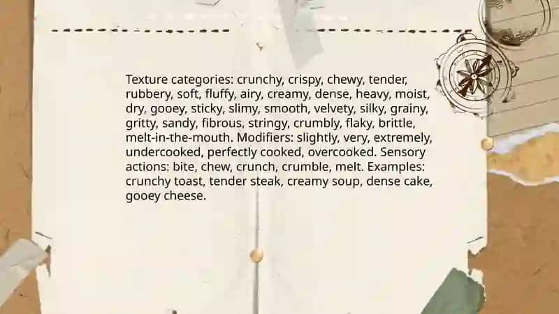 Adjectives for Taste 4
