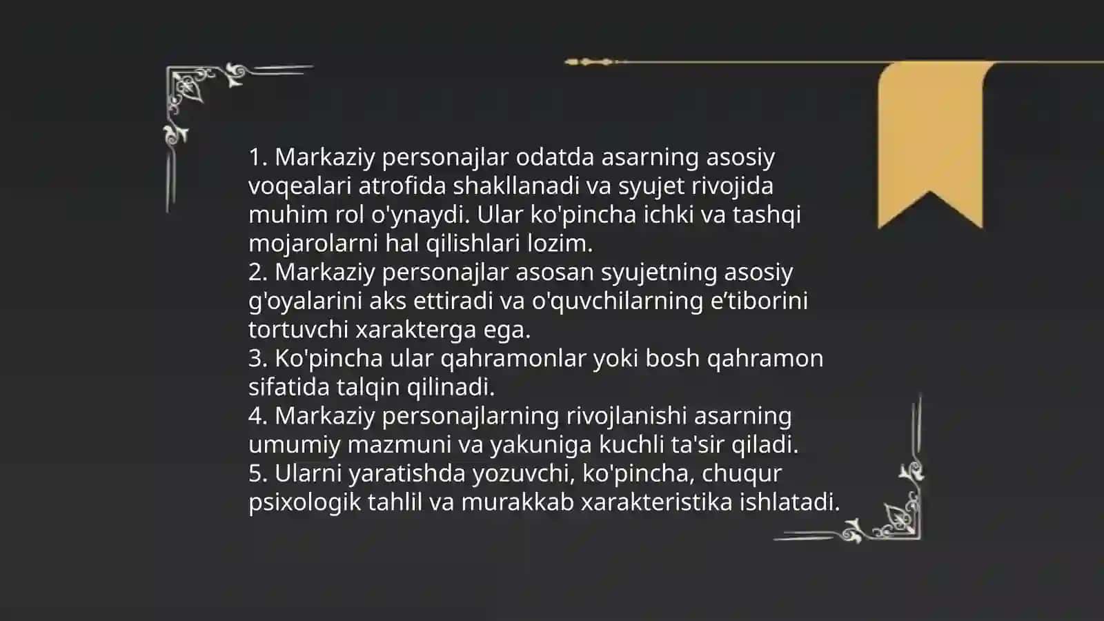 Choʻlponning "Kecha va kunduz" asarini obrazlar tizimi orqali oʻrganish usullari 4