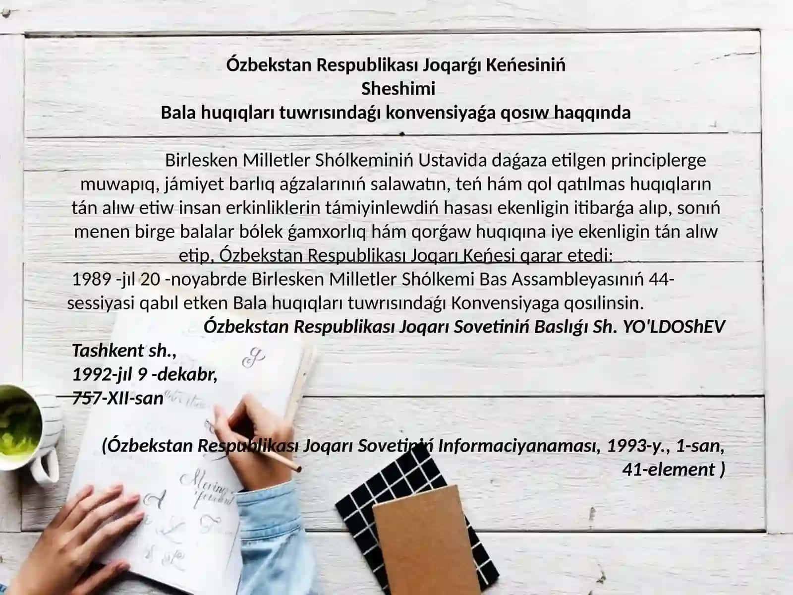 MEDIYA ORTALÍQTA BALA HUQUQLARÍ.BMShNÍŃ«BALA HUQUQLARÍ HAQQÍNDA KONVENCIYA»SÍ. MEDIYA TEXNOLOGIYALARDÍŃ KÚNDELIKLI TURMÍSTA QOLLANÍLÍWÍ 4