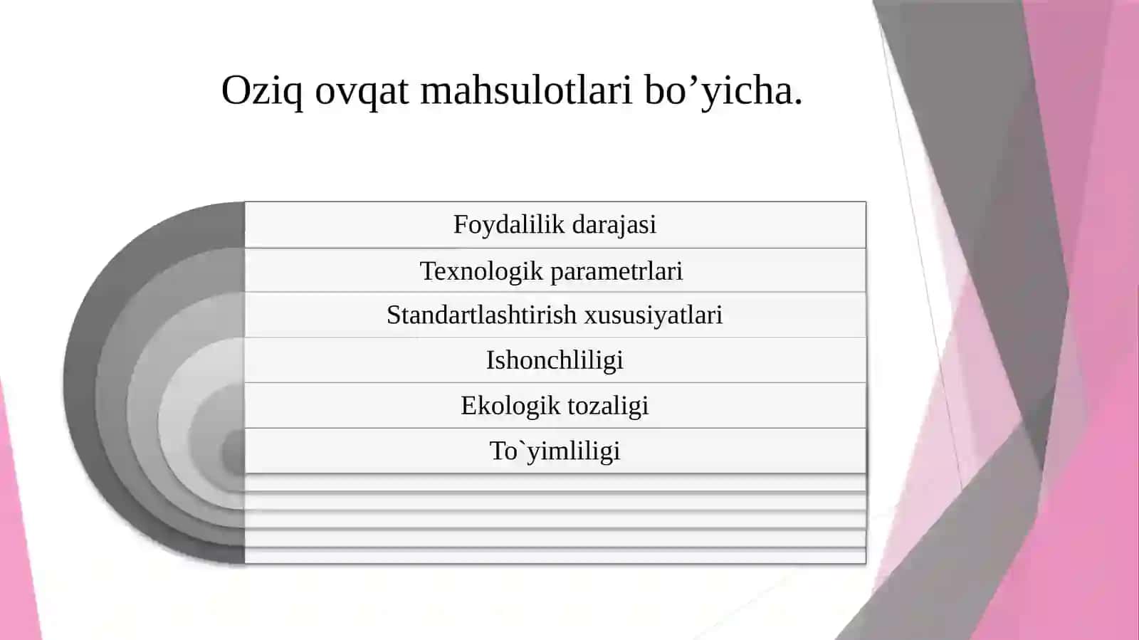 Mahsulotlarning asosiy sifat ko’rsatkichlari,puxtali sifatning ko’rsatkichlari,  kvalimetriyaning asosiy prinsplari va rivojlanishi 4