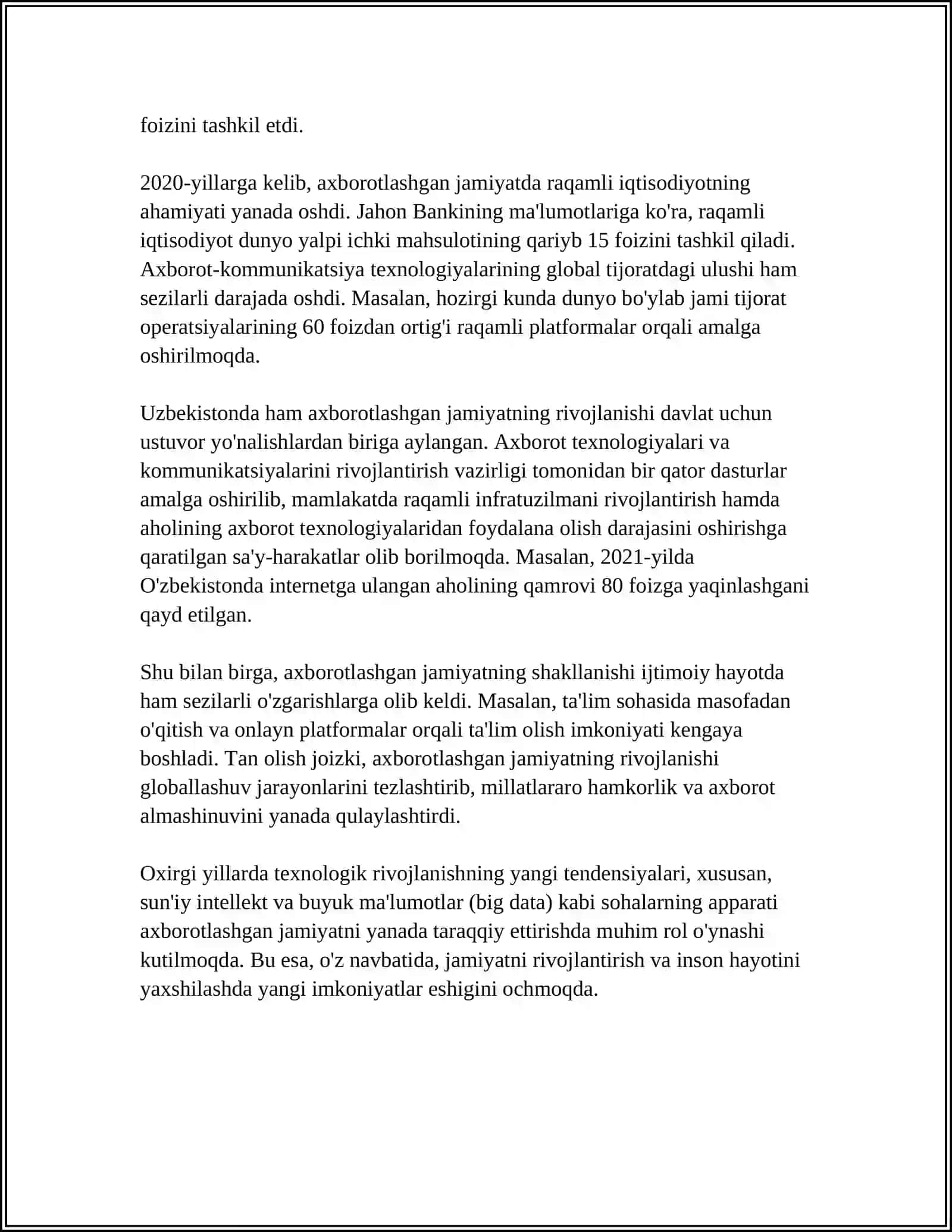 AXBOROTLASHGAN JAMIYAT VA UNING ISTIQBOLLARI 4