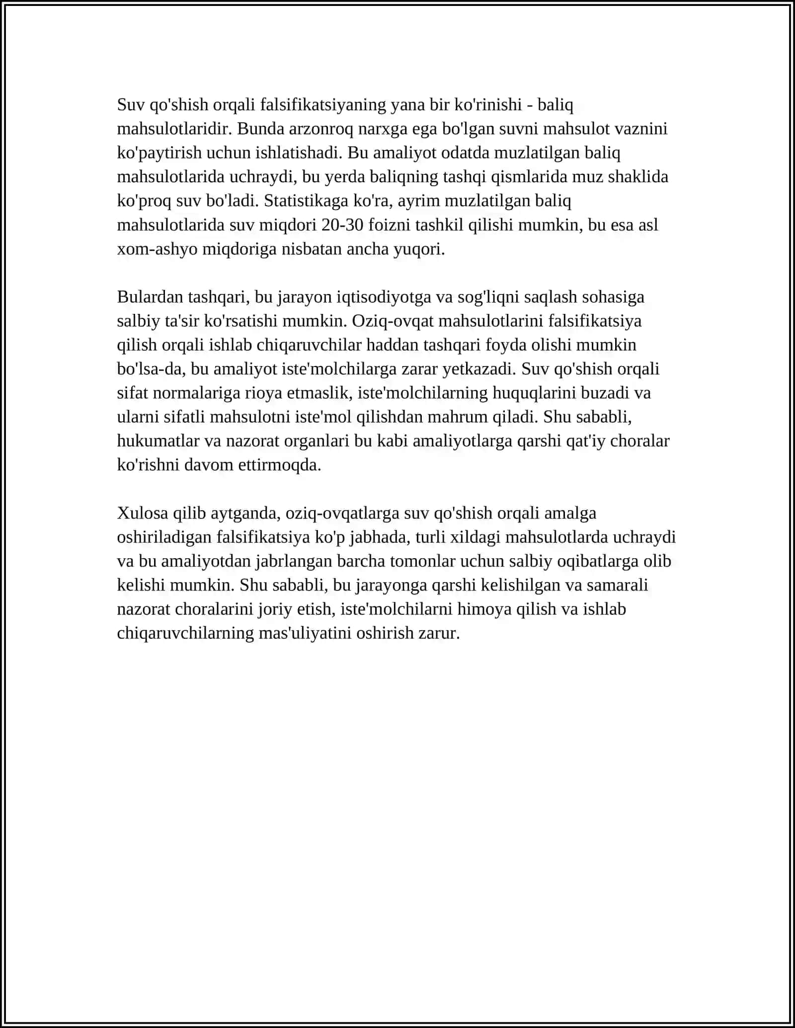 NOOZIQ-OVQAT TOVARLARINI QALBAKILASHTIRISH TURLARI VA VOSITALARI 4