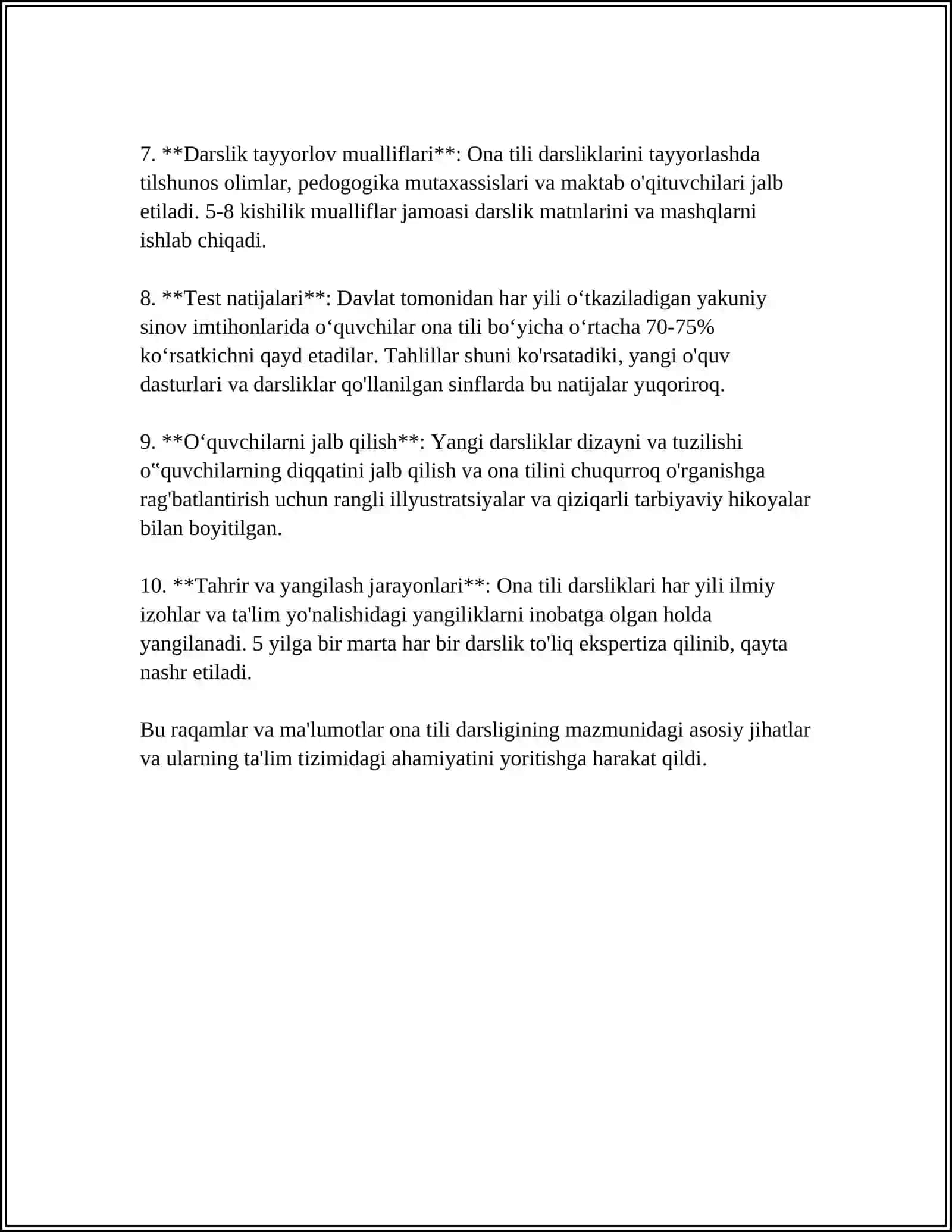 Boshlangʻich sinf ona tili dasturini tahlili 4