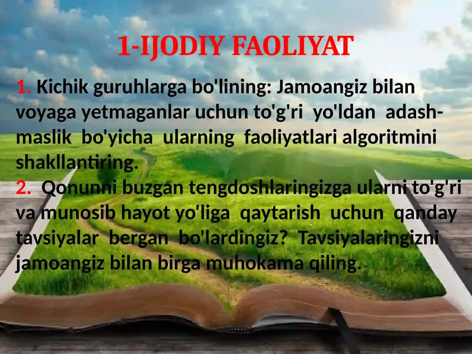 HAYOT - BETAKROR NE'MAT (8-Sinf tarbiya fanidan dars ishlanma) 4