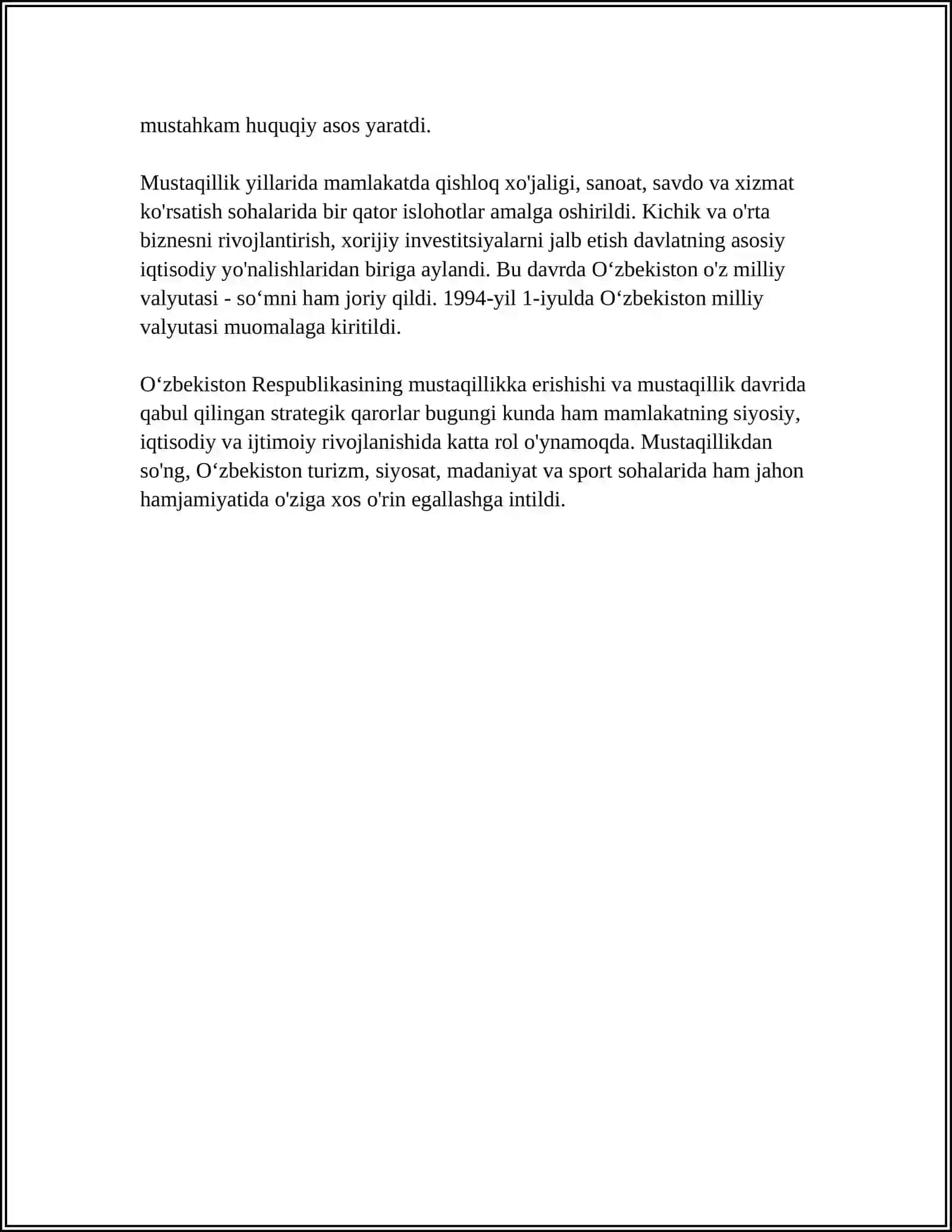 OʻZBEKISTON MUSTAQIL DAVLAT 4