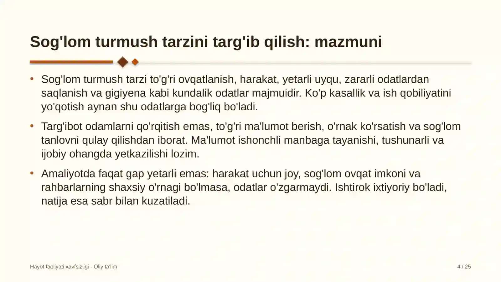 Ko'kalamzorlashtirish xizmatida sog'lom turmush tarzini targ'ib qilish 4