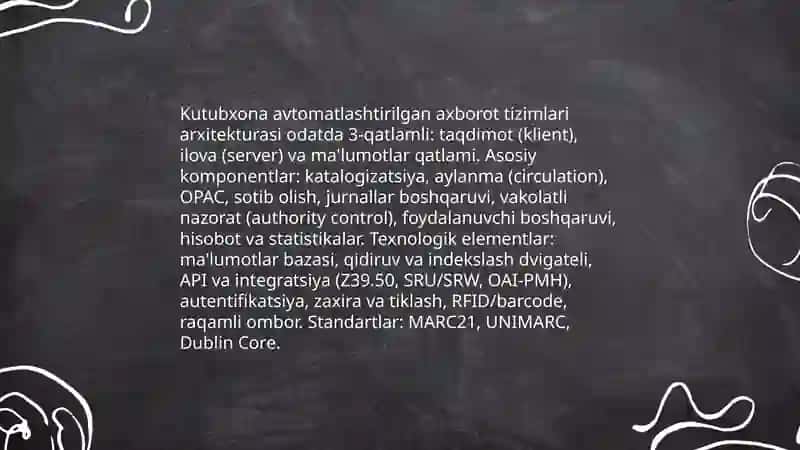 Kutubxona avtomatlashtirilgan axborot tizimlari (KAAT) va ularning rivojlanishi 4