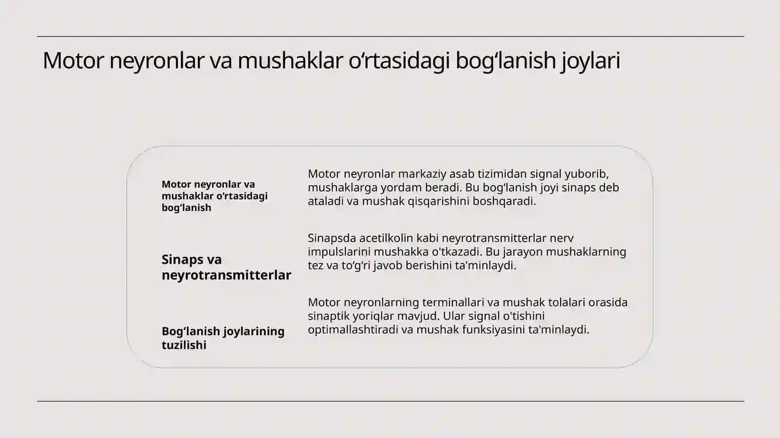Nerv-mushak urchuqlarining tuzilishi va ishlash prinsipi 4