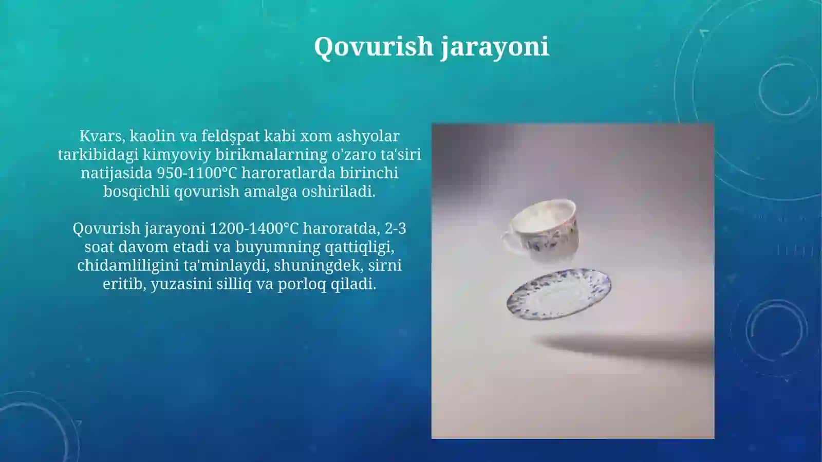 Chinni va fayans ashyolari texnologiyasi 4