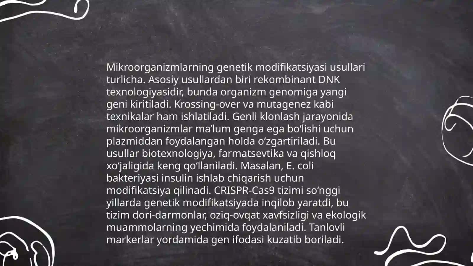 Mikroorganizmlarning gen muhandisligida qo'llanilishi 4