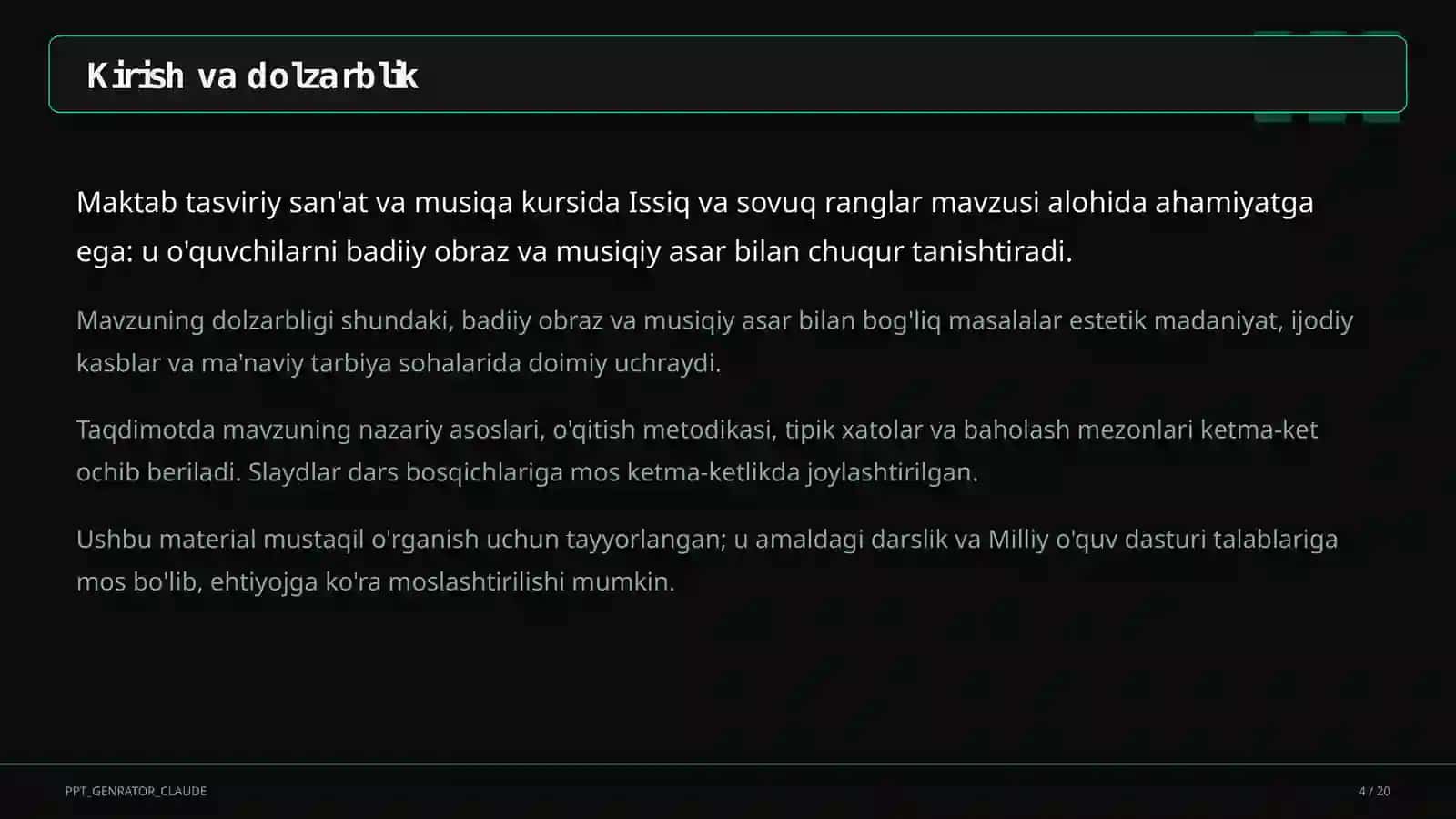 Tasviriy san'at va musiqa (1–7) 4