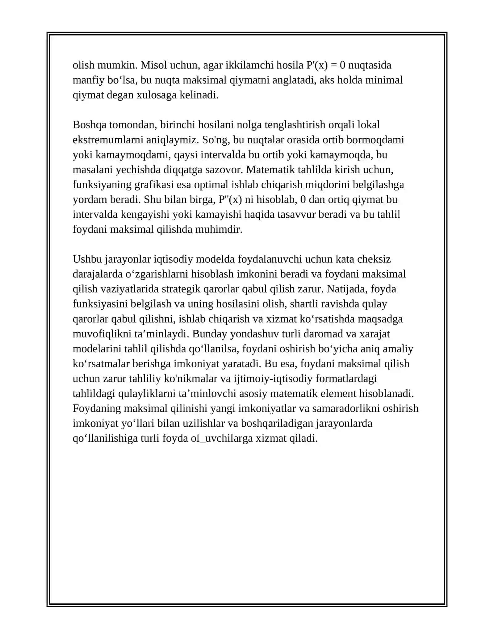 FOYDANI MAKSIMAL QILISH (HOSILA YORDAMIDA) 4