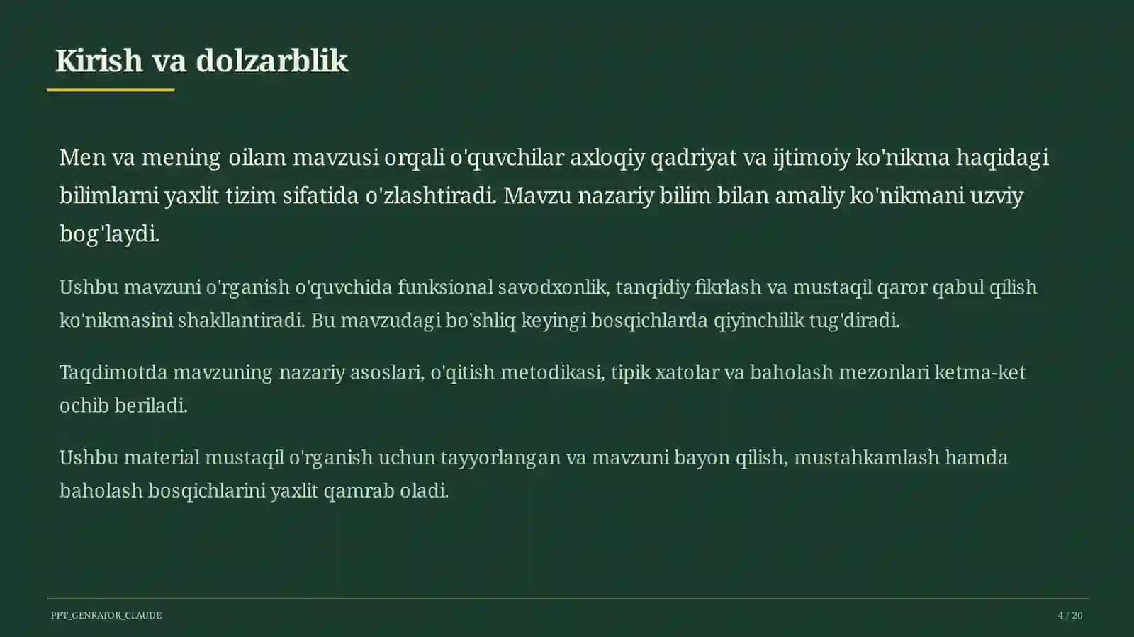 Men va mening oilam (1-sinf) 4