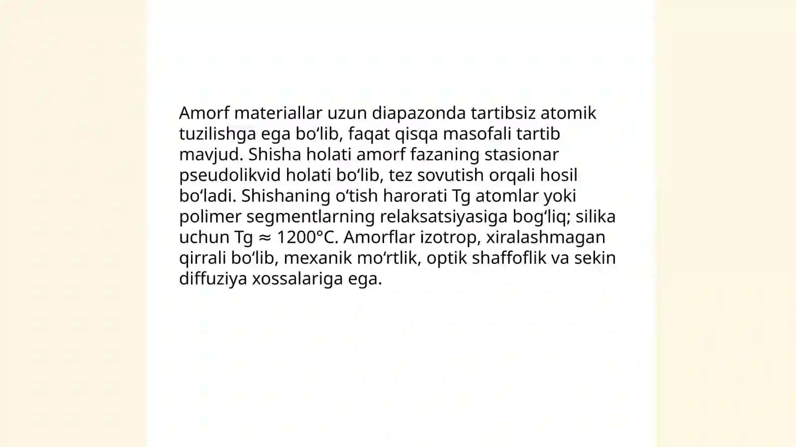 Materiallarning tuzilishi, strukturasi va xossalari 4