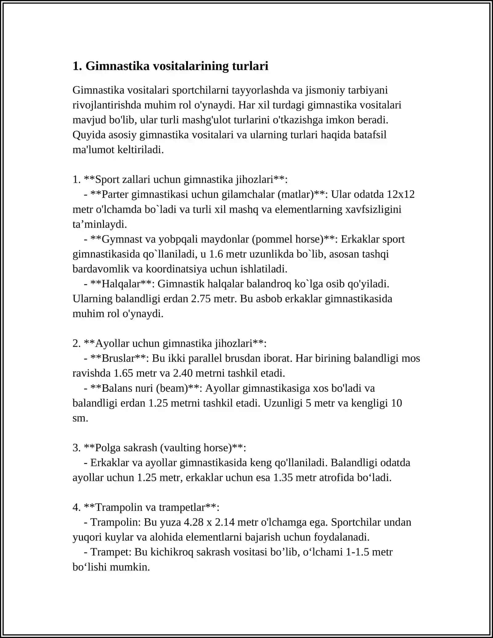 Gimnastika Vositalariga Tavsif 4