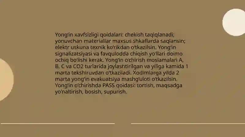 Xavfsizlik texnikasi qoidalari 4