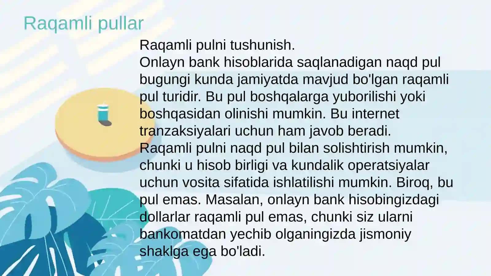 Raqamli pulkar va ularning kriptovalyutalardan farqli jihatlari 4