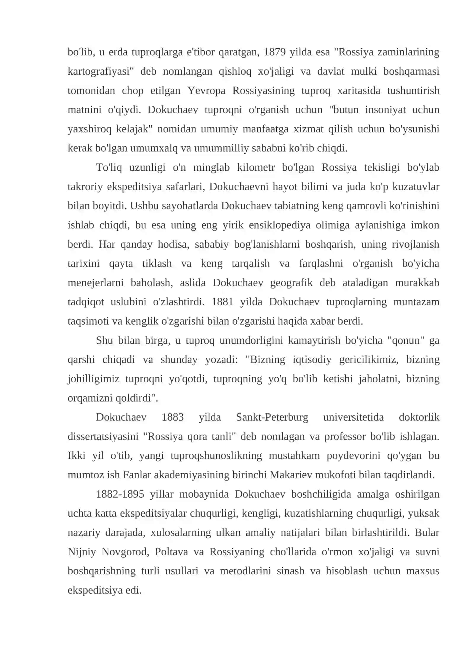 Vasiliy Vasilevich Dokuchaev – Tuproqshunoslik va tuproqlar geografiyasi asoschisi 4