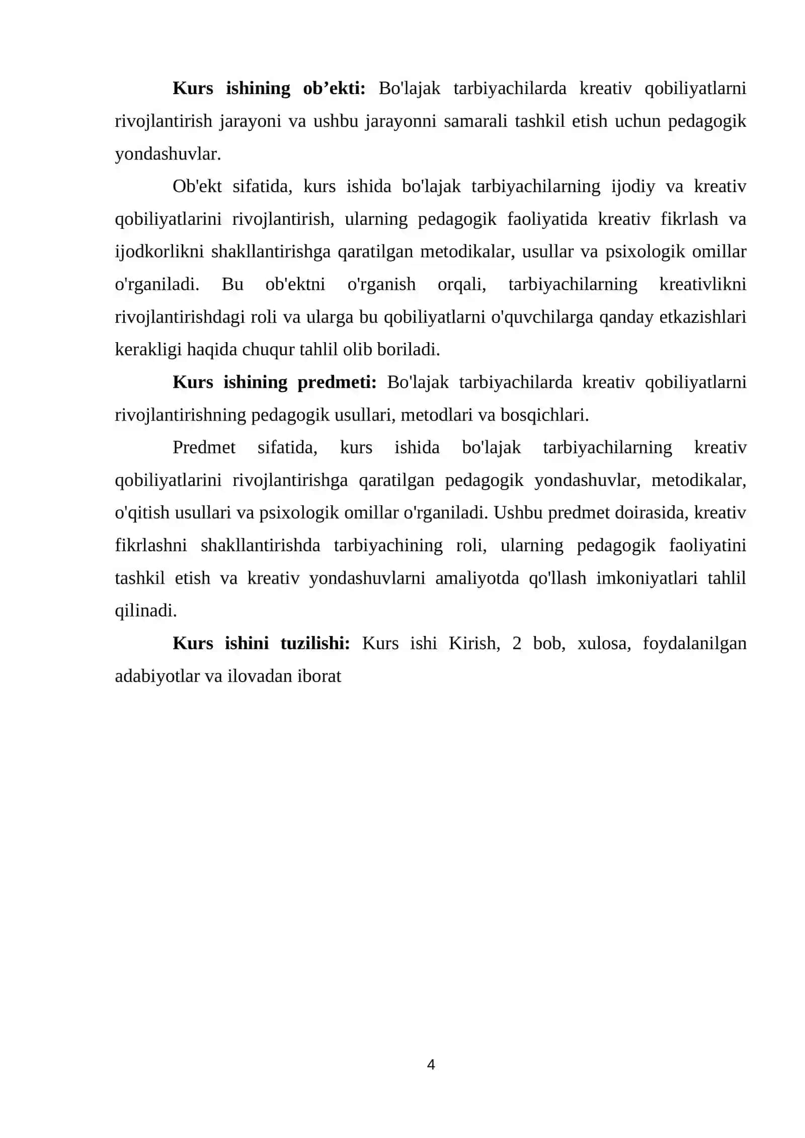 Bo'lajak tarbiyachilarda kreativ qobilyatlarni rivojlantirish bosqichlari 4