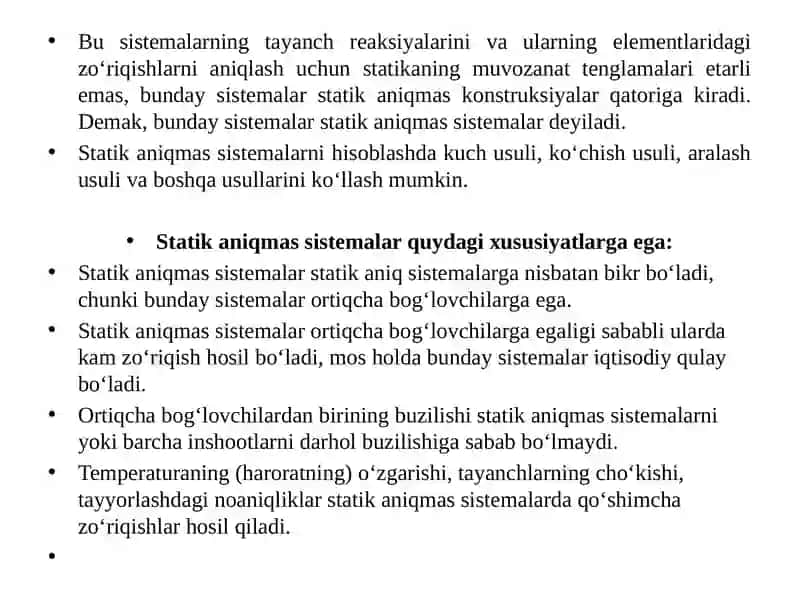 Statik noaniq sistemalar 4