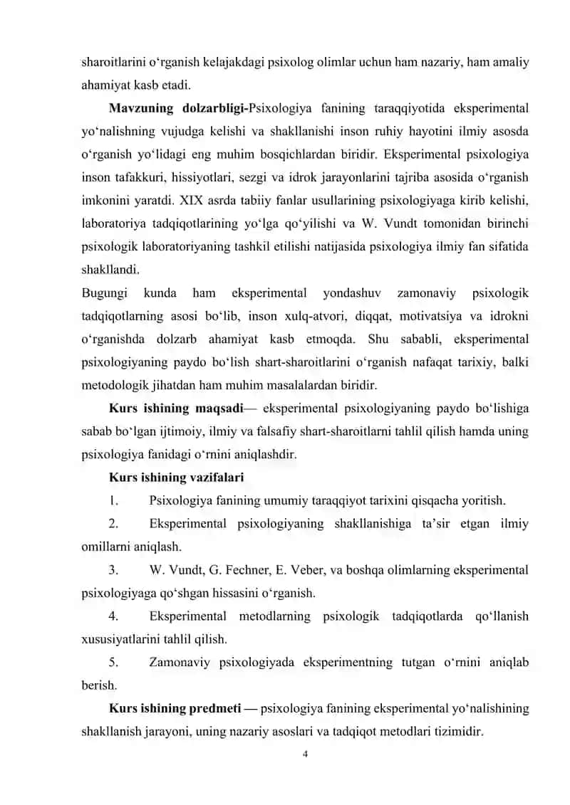 Ekspremental psixologiyaning paydo bo’lish shart-sharoitlari. 4