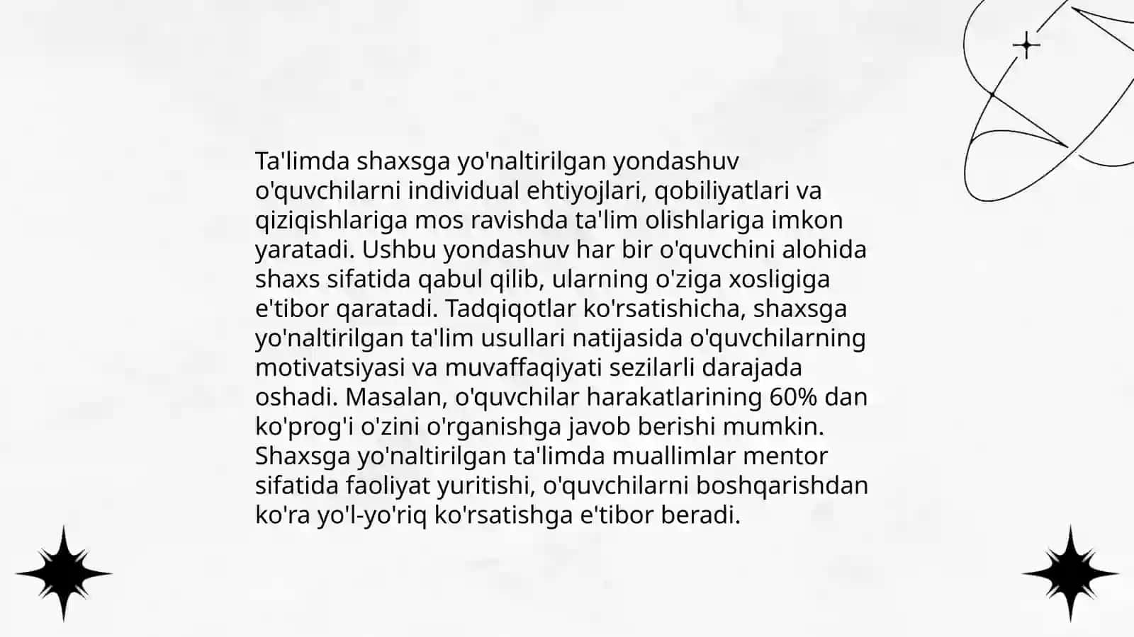 Shaxsga yo'naltirilgan yondashuv 4