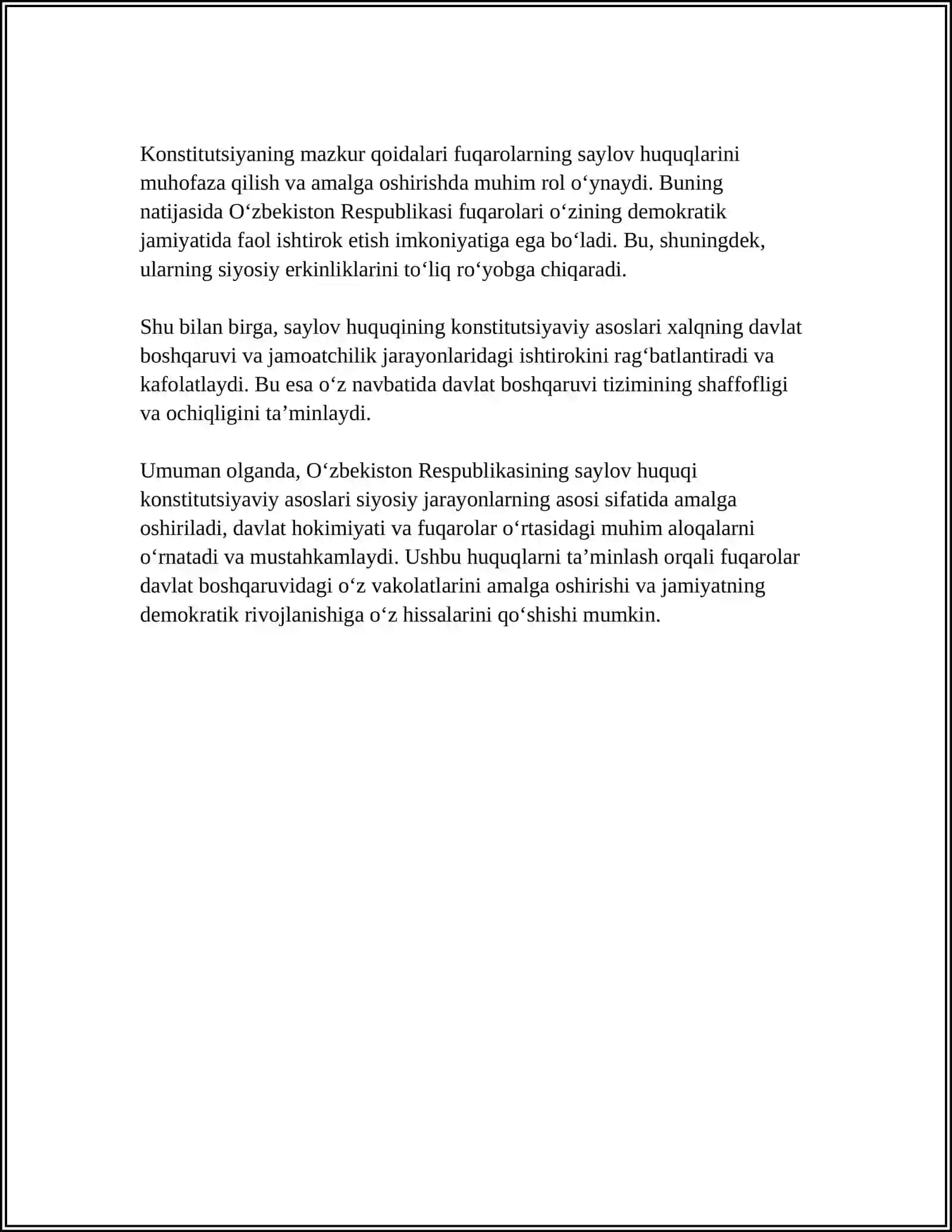 SAYLOV HUQUQINING KONSTITUTSIYAVIY ASOSLARI VA TIZIMI 4