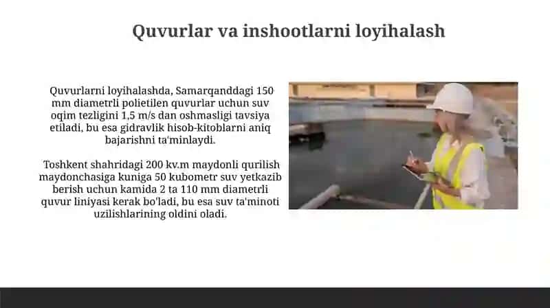 Qurilish Maydonchasi Uchun Vaqtinchalik Suv Ta'minotini Hisoblash Usullari 4