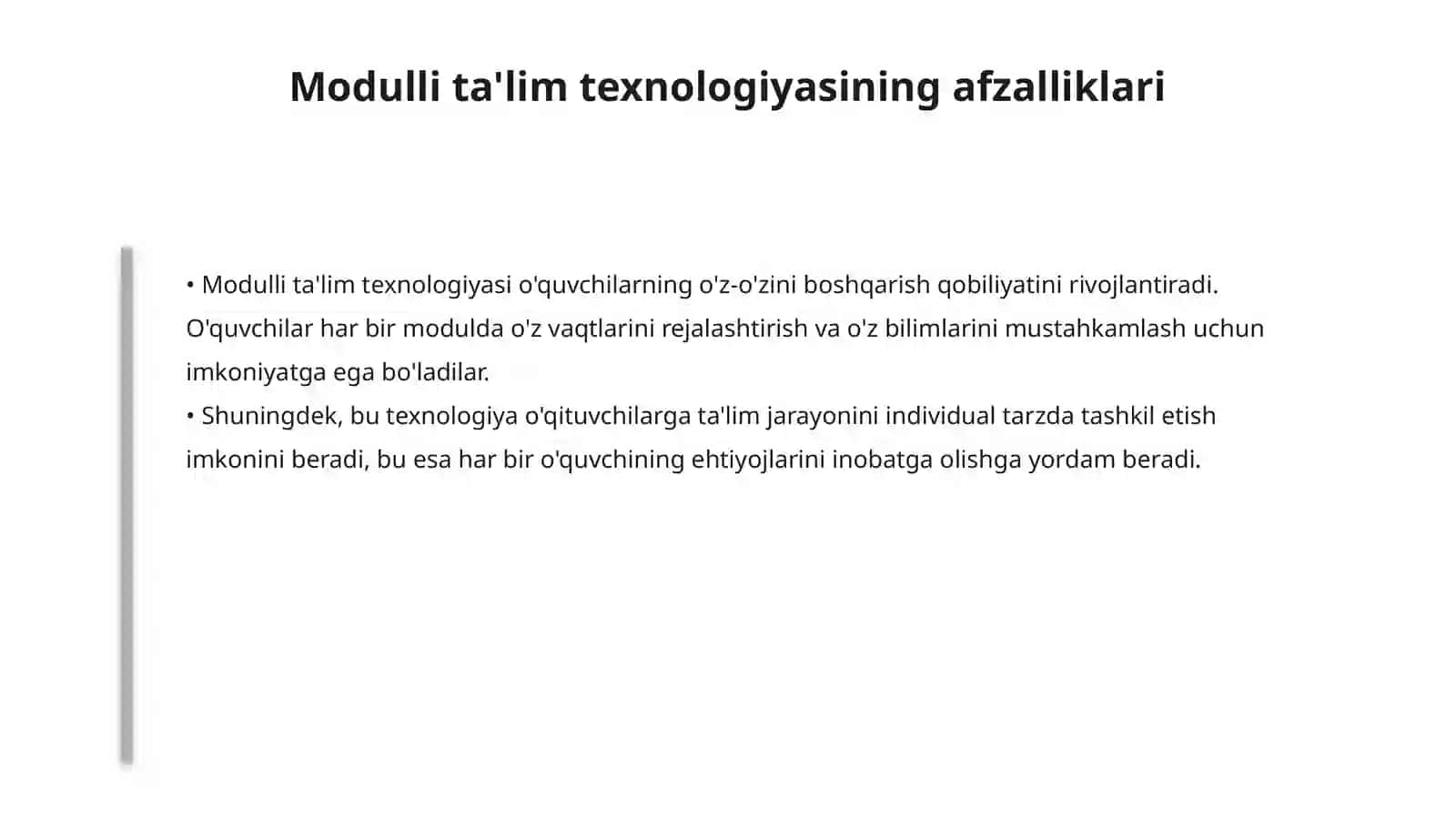 Modulli ta'lim texnologiyalasi xususiyatlari va undan boshlang‘ich adabiyda foydalanishning ahamiyati 4