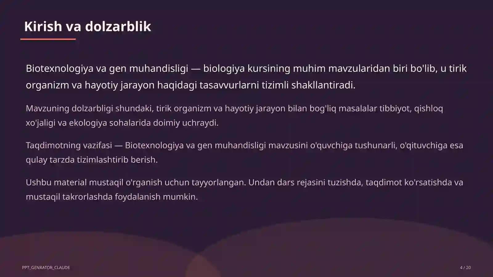 Biotexnologiya va gen muhandisligi (11-sinf) 4