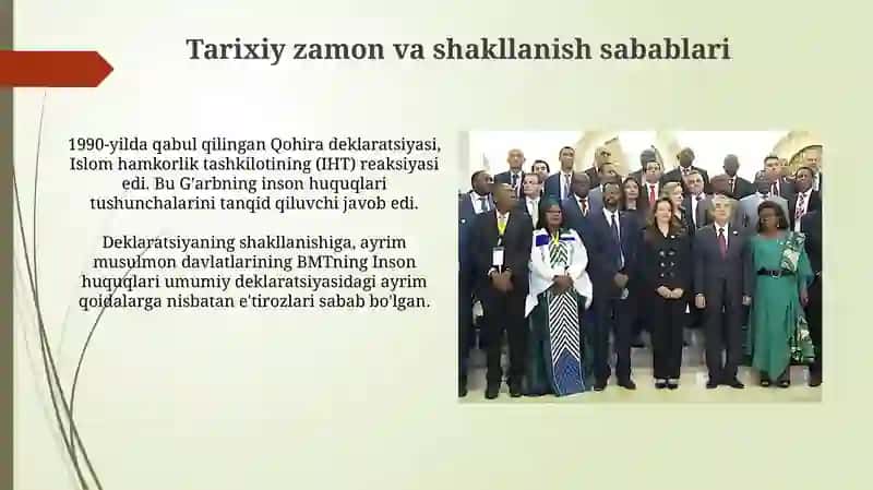 Qohira deklaratsiyasi tarixi va mazmuni 4