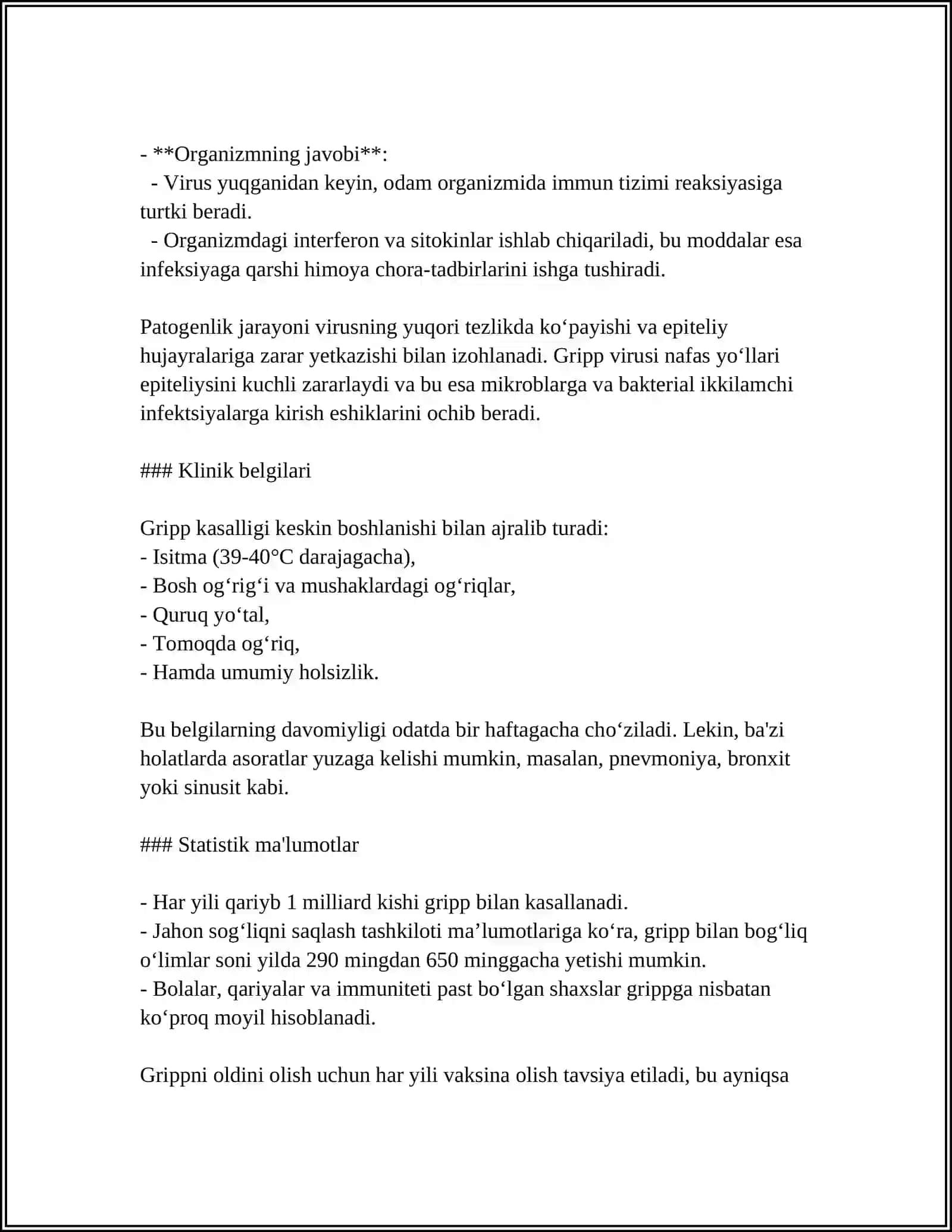 O'TA XAVFLI KASALLIKLAR ETIOLOGIYASI PATOGNEZI KLINIKASI DIAGNOSTIKASI DAVOLASH VA PROFILAKTIKASI 4