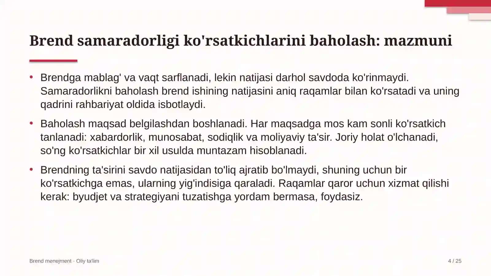 gaz ta'minoti korxonalarida brend samaradorligi ko'rsatkichlarini baholash 2297 4