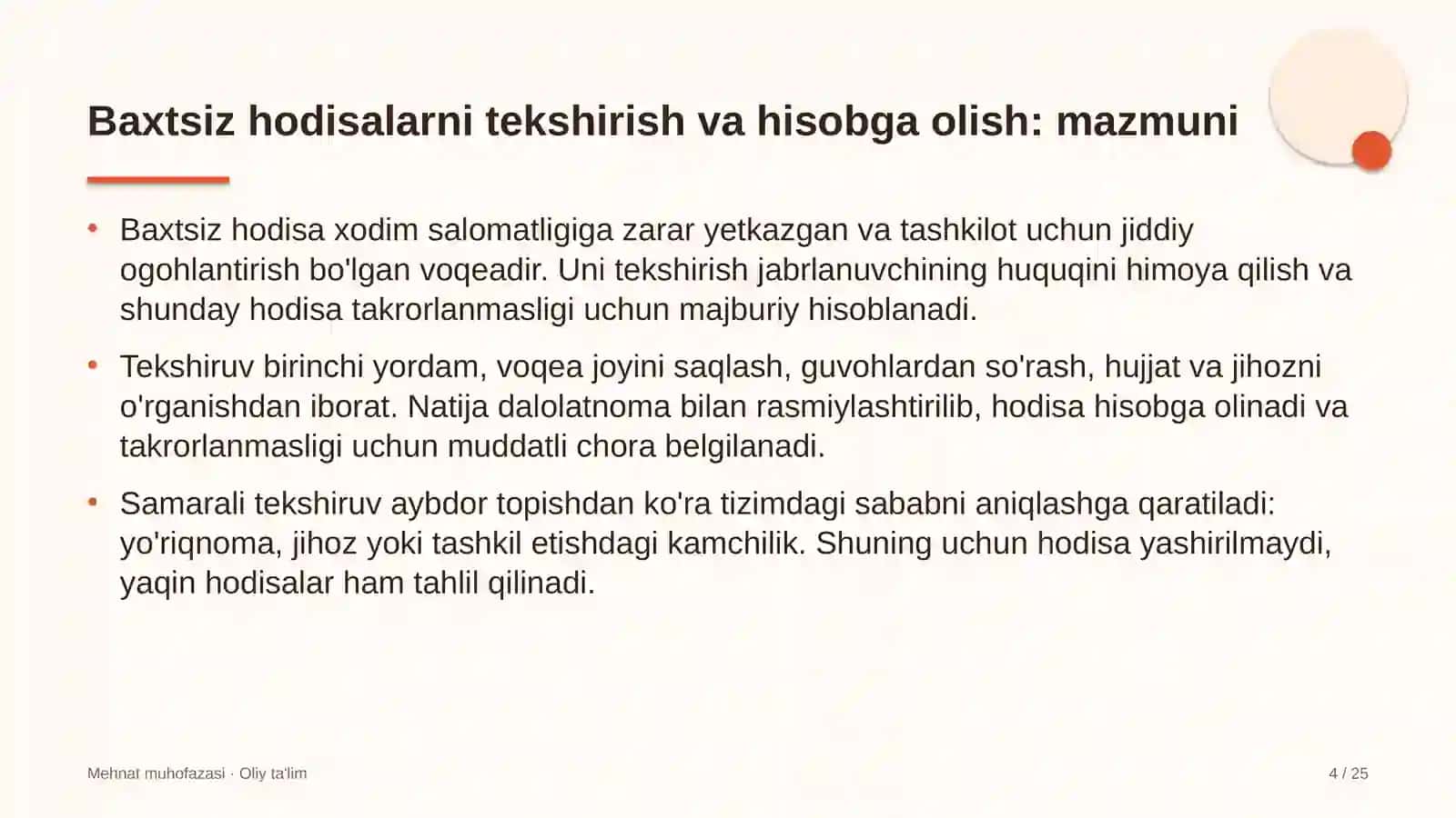 Xususiy bog'chalarda baxtsiz hodisalarni tekshirish va hisobga olish 4