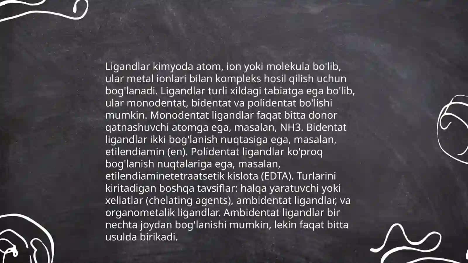 Kimyo. Kompleks birikmalar 4